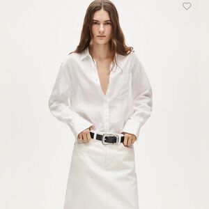 J.Crew White Button-Up Shirt – 100% Cotton